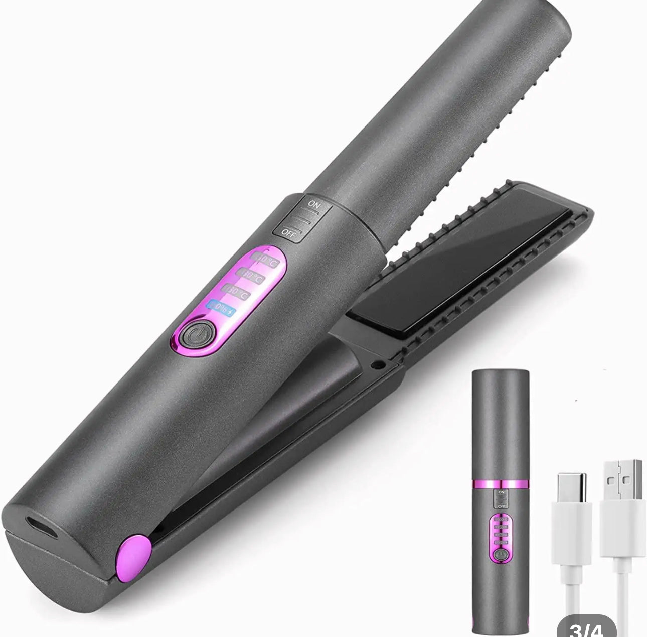 Bling Mini Rhinestone Flat Iron Wireless