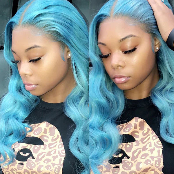 Sky Blue Body Wave 13x4