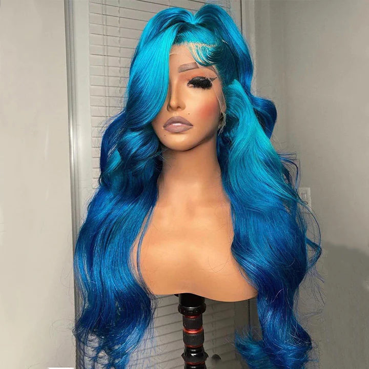 Ombré Lake Blue Body Wave