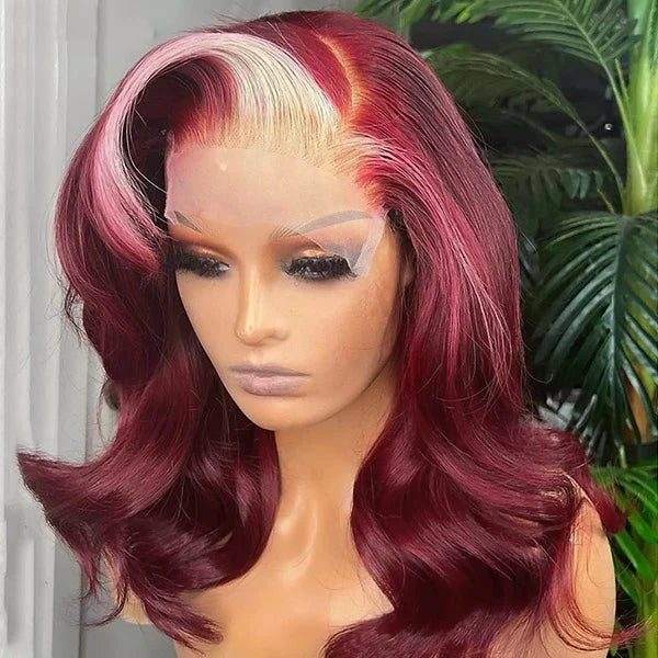 99j SKUNK STRIPE COLOR WIG Body Wave